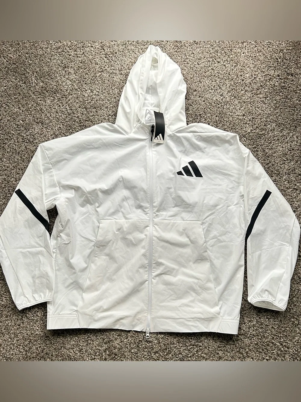 Adidas Z.N.E. WTT Full Zip Hooded Track Jacket White Men’s Size Large KD8495